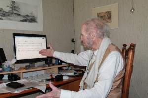 Daan Droogleever 97 jaar componeert met de computer 6 juni 2015